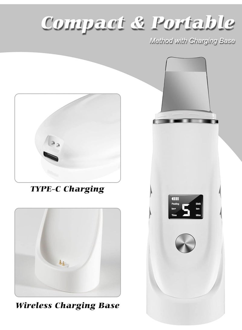 Facial cleansing and blackhead removal tool with rechargeable base, LCD screen, deep facial cleansing skincare tools - Image 5